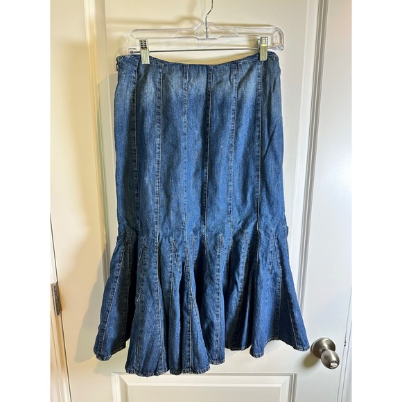 Ralph Lauren Jeans Co. Denim Skirt Women's Size 6 Trumpet Mermaid Fit Flare - Picture 1 of 3